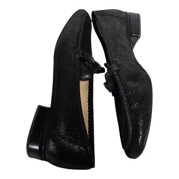 Brunate Womens Flats Shoes Sz 9 EU 38.5 Black Bow Leather Italy - Picture 6 of 9